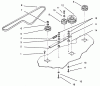 Toro 78300 - 36" Rear Discharge Mower, 1994 (4900001-4999999) Ersatzteile SPINDLE DRIVE AND IDLER PULLEY
