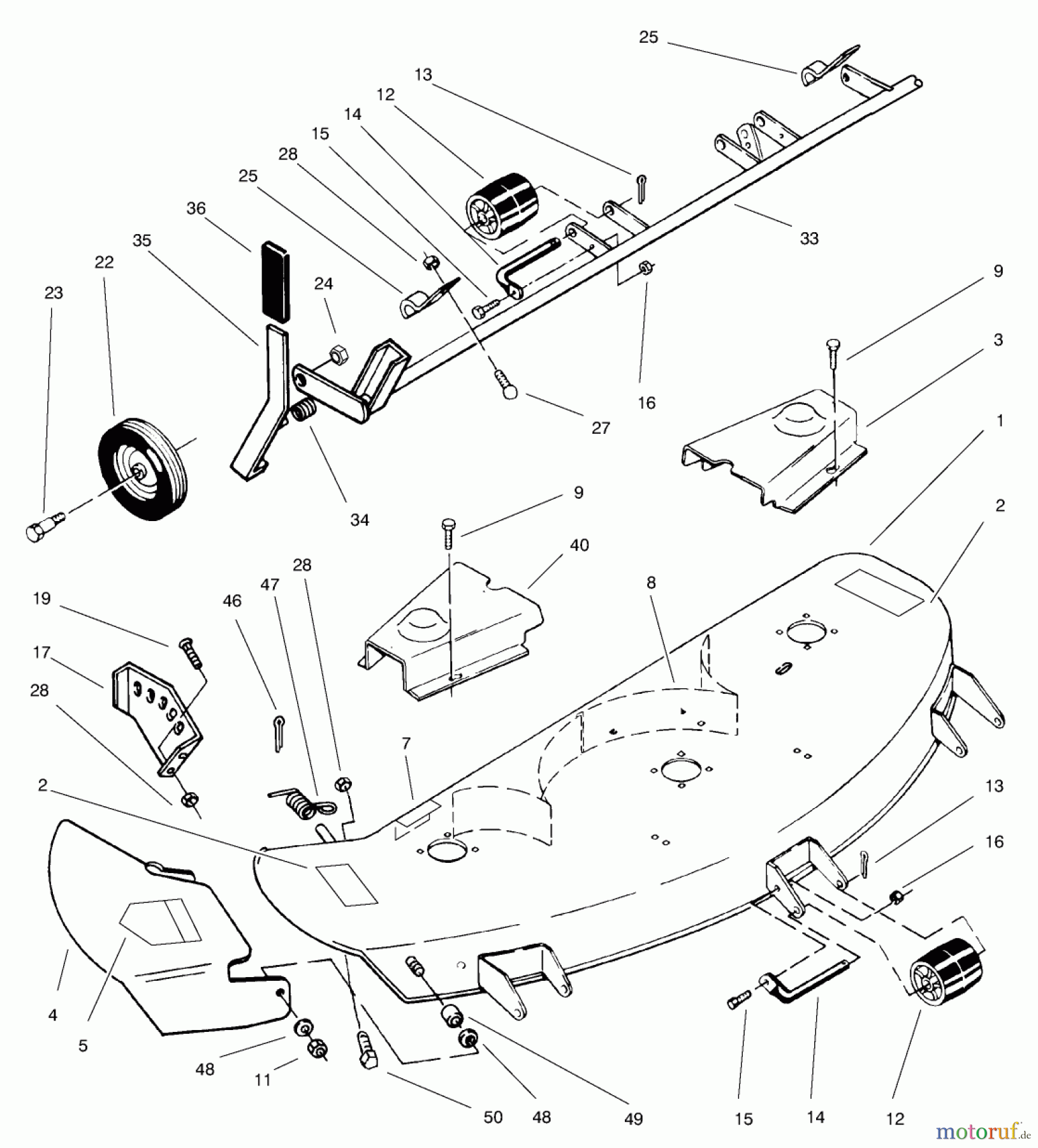  Toro Neu Mowers, Deck Assembly Only 78345 - Toro 42