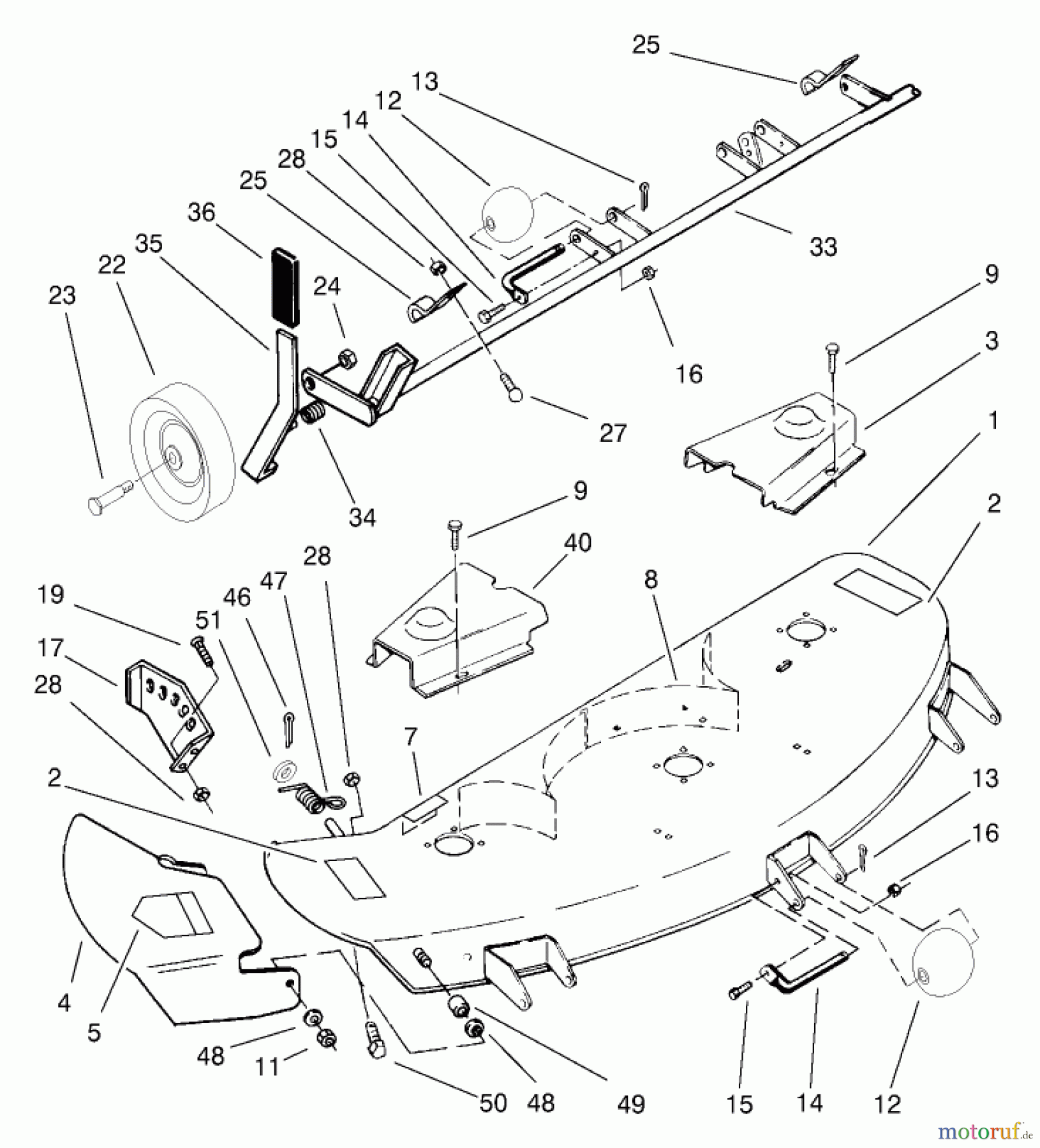 Toro Neu Mowers, Deck Assembly Only 78345 - Toro 42