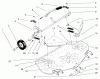 Toro 78350 - 42" Rear Discharge Mower, 300 Series GT Classic Tractors, 1999 (9900001-9999999) Ersatzteile DECK & COVER ASSEMBLY