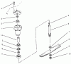 Toro 78350 - 42" Rear Discharge Mower, 300 Series GT Classic Tractors, 1999 (9900001-9999999) Ersatzteile SPINDLE & BLADE ASSEMBLY