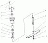 Toro 78350 - 42" Rear Discharge Mower, 300 Series GT Classic Tractors, 2005 (250000001-250999999) Ersatzteile SPINDLE AND BLADE ASSEMBLY