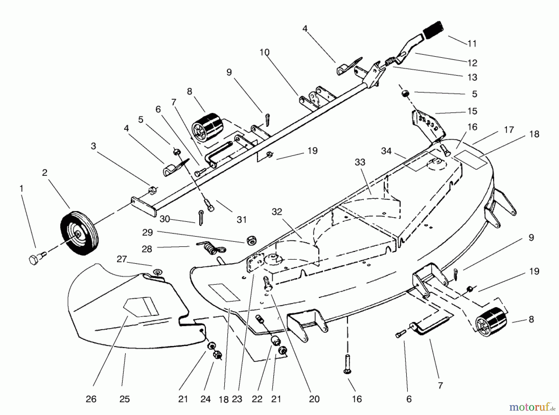 Toro Neu Mowers, Deck Assembly Only 78360 - Toro 48