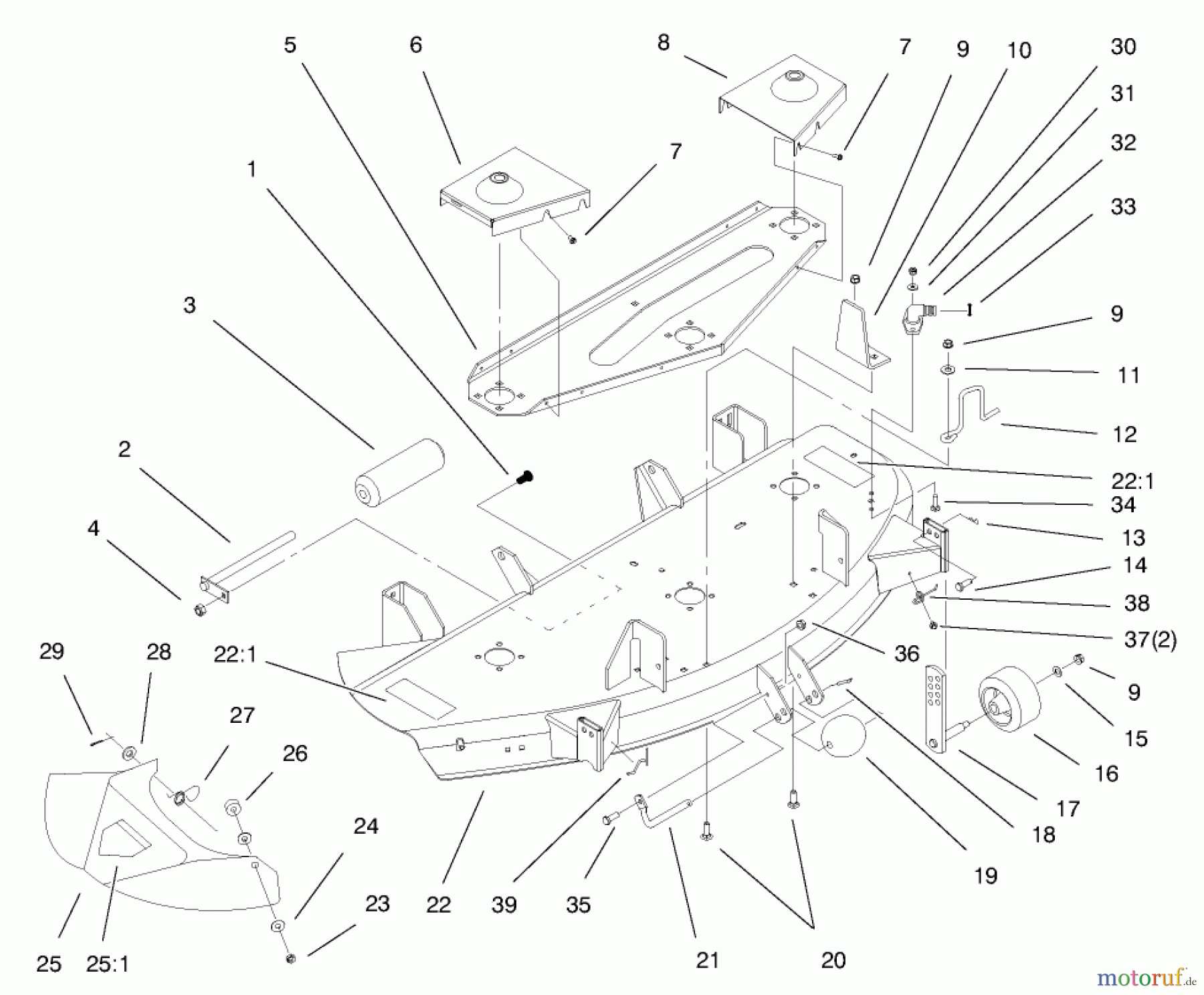Toro Neu Mowers, Deck Assembly Only 78363 - Toro 48