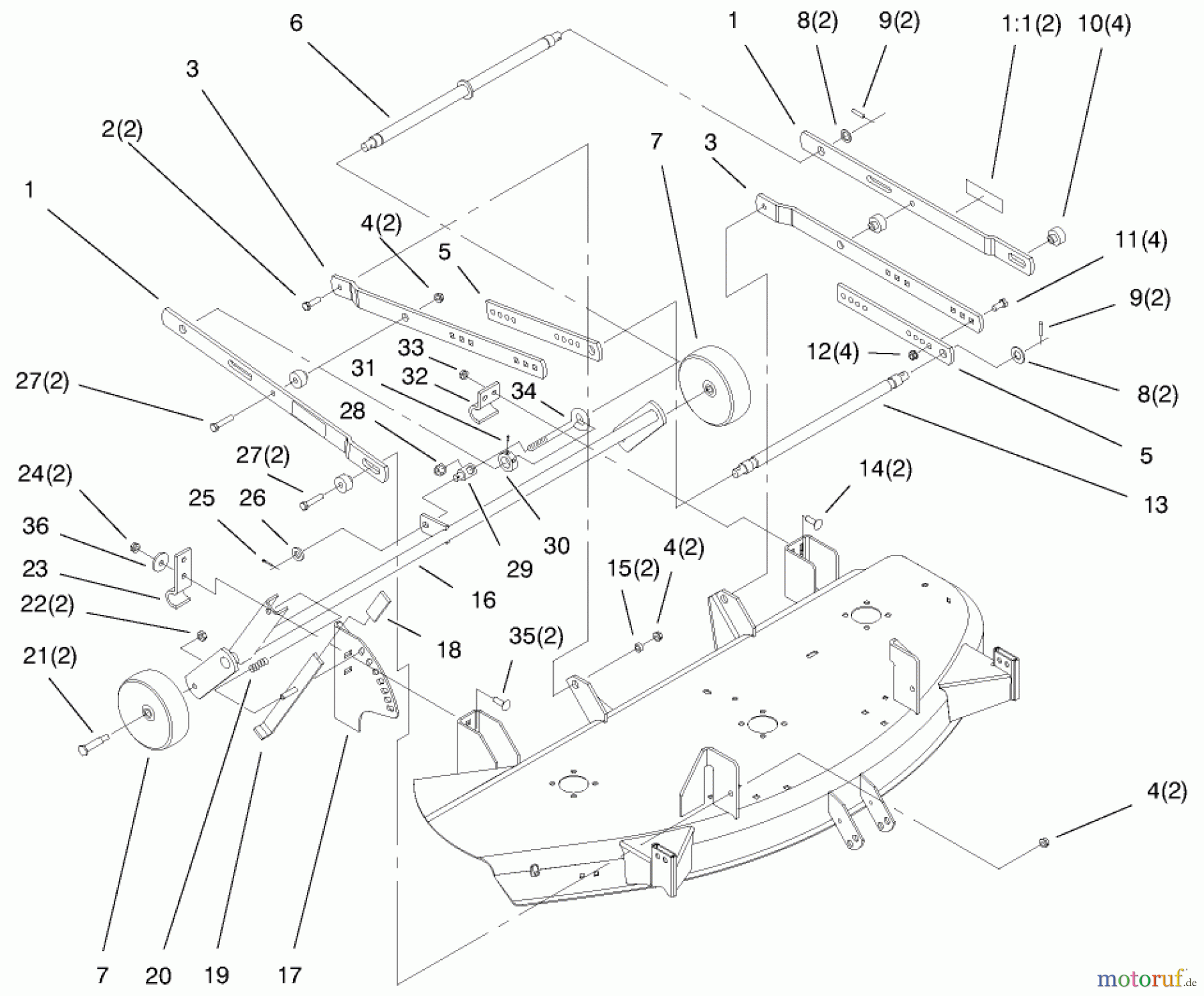 Toro Neu Mowers, Deck Assembly Only 78363 - Toro 48