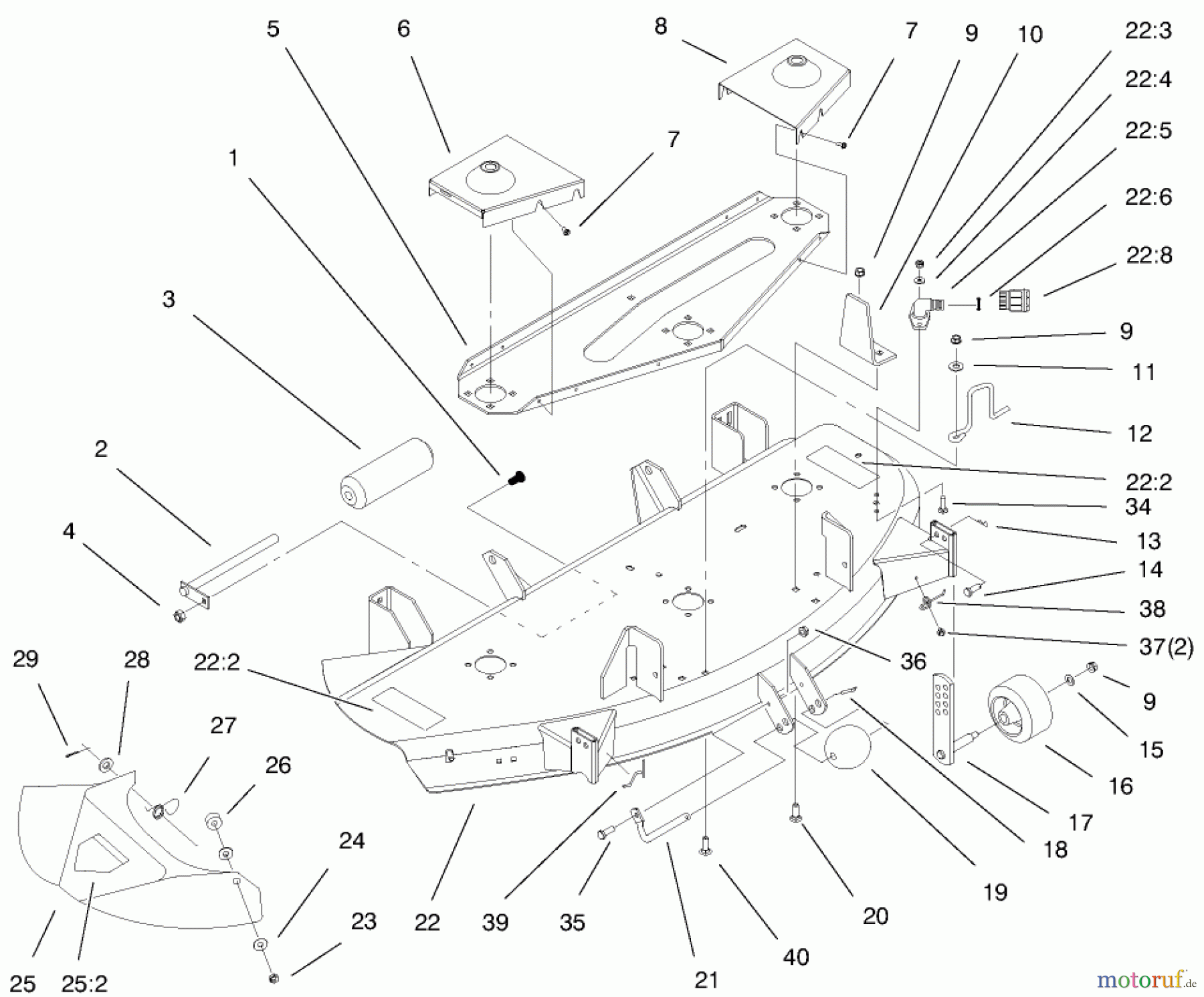 Toro Neu Mowers, Deck Assembly Only 78363 - Toro 48