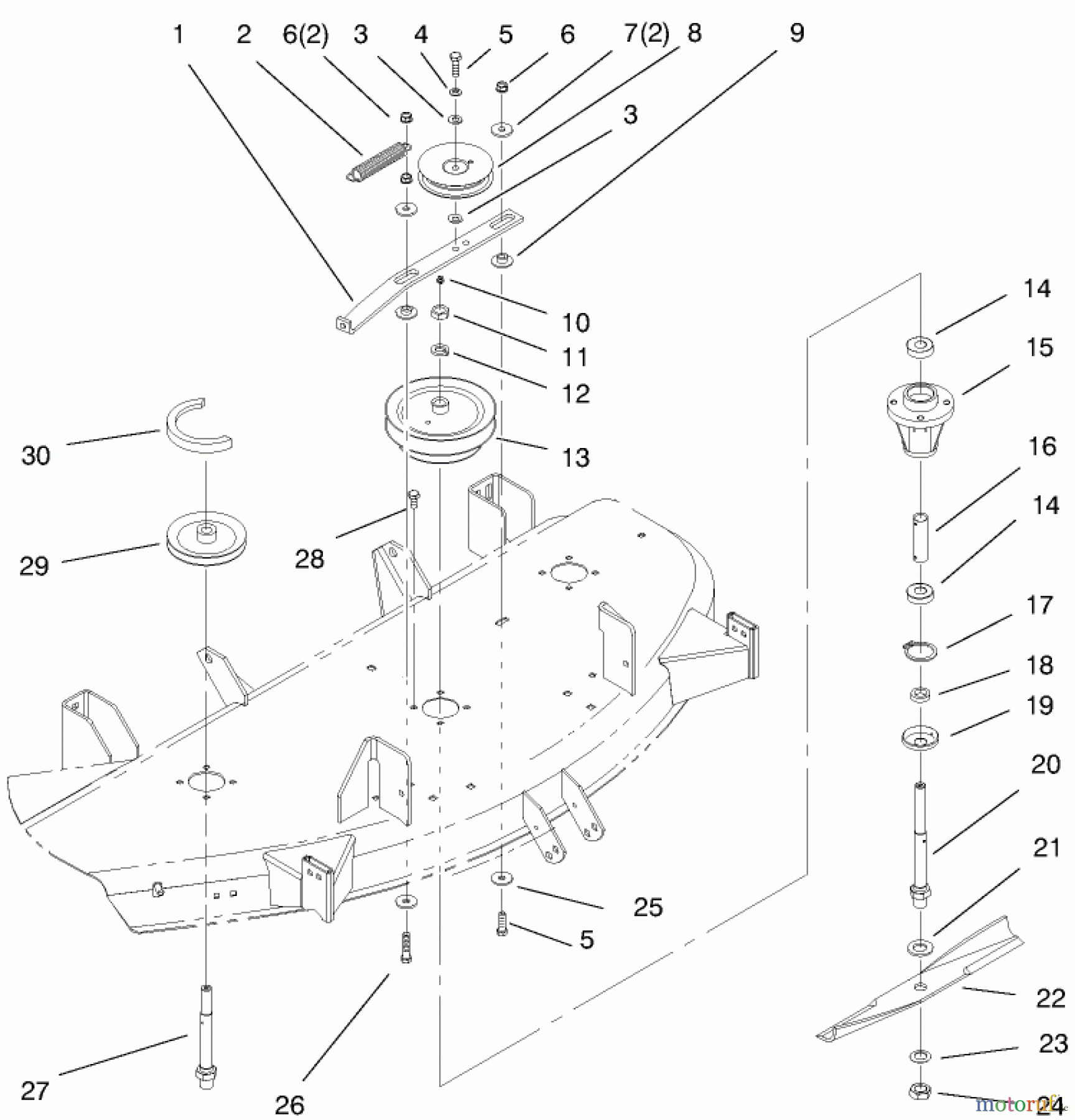 Toro Neu Mowers, Deck Assembly Only 78448 - Toro 48