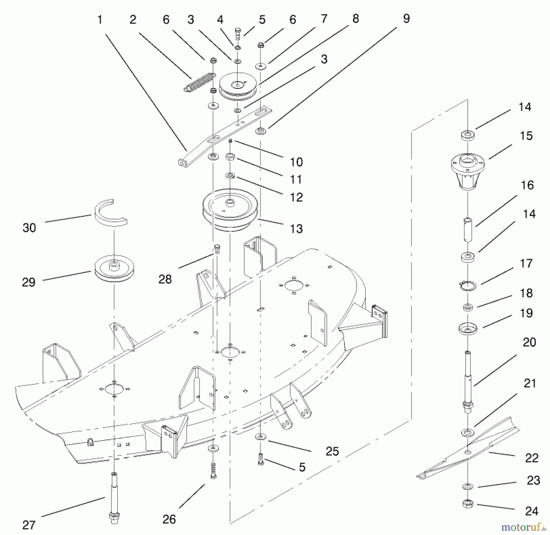Toro Neu Mowers, Deck Assembly Only 78363 - Toro 48