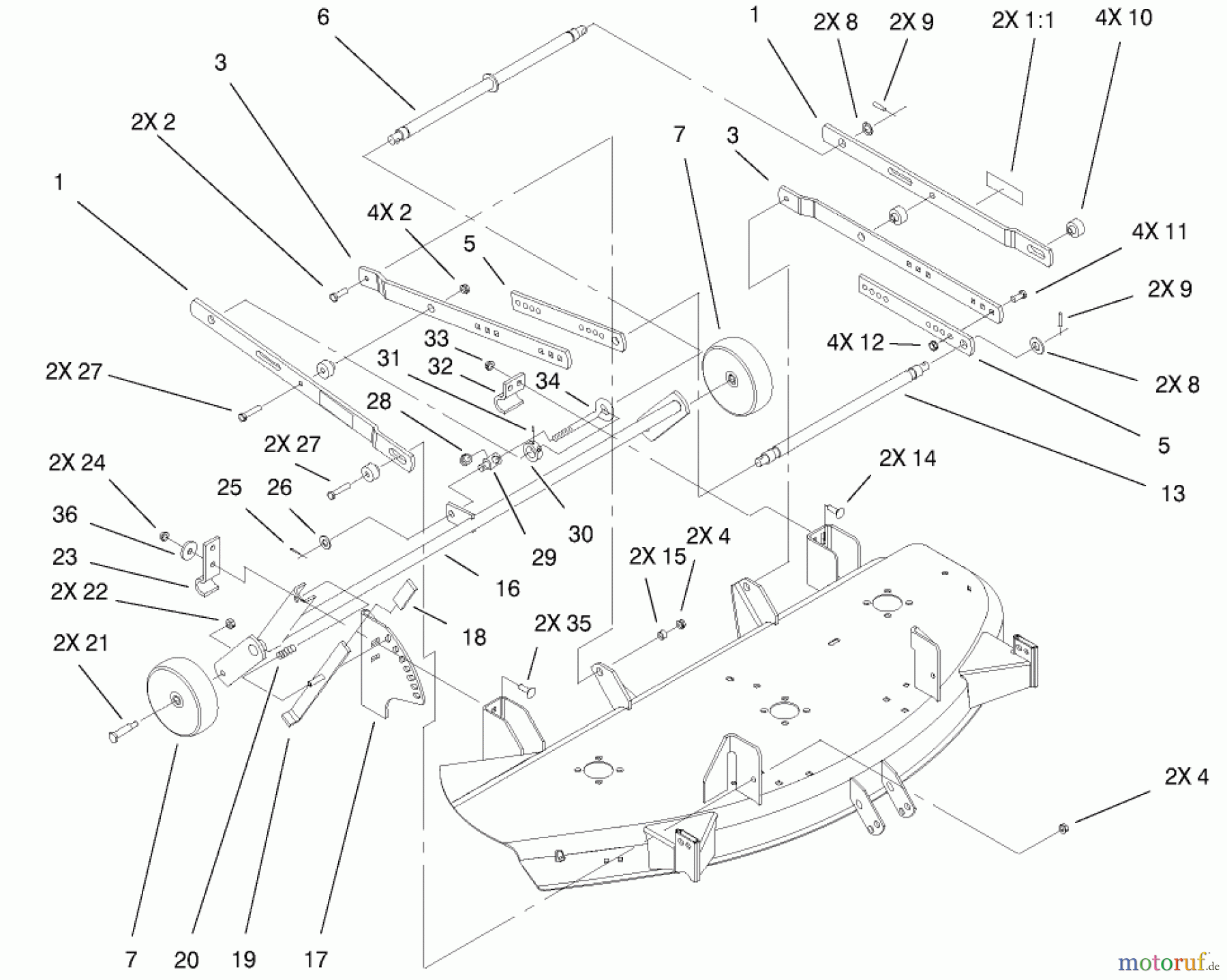 Toro Neu Mowers, Deck Assembly Only 78363DI - Toro 48