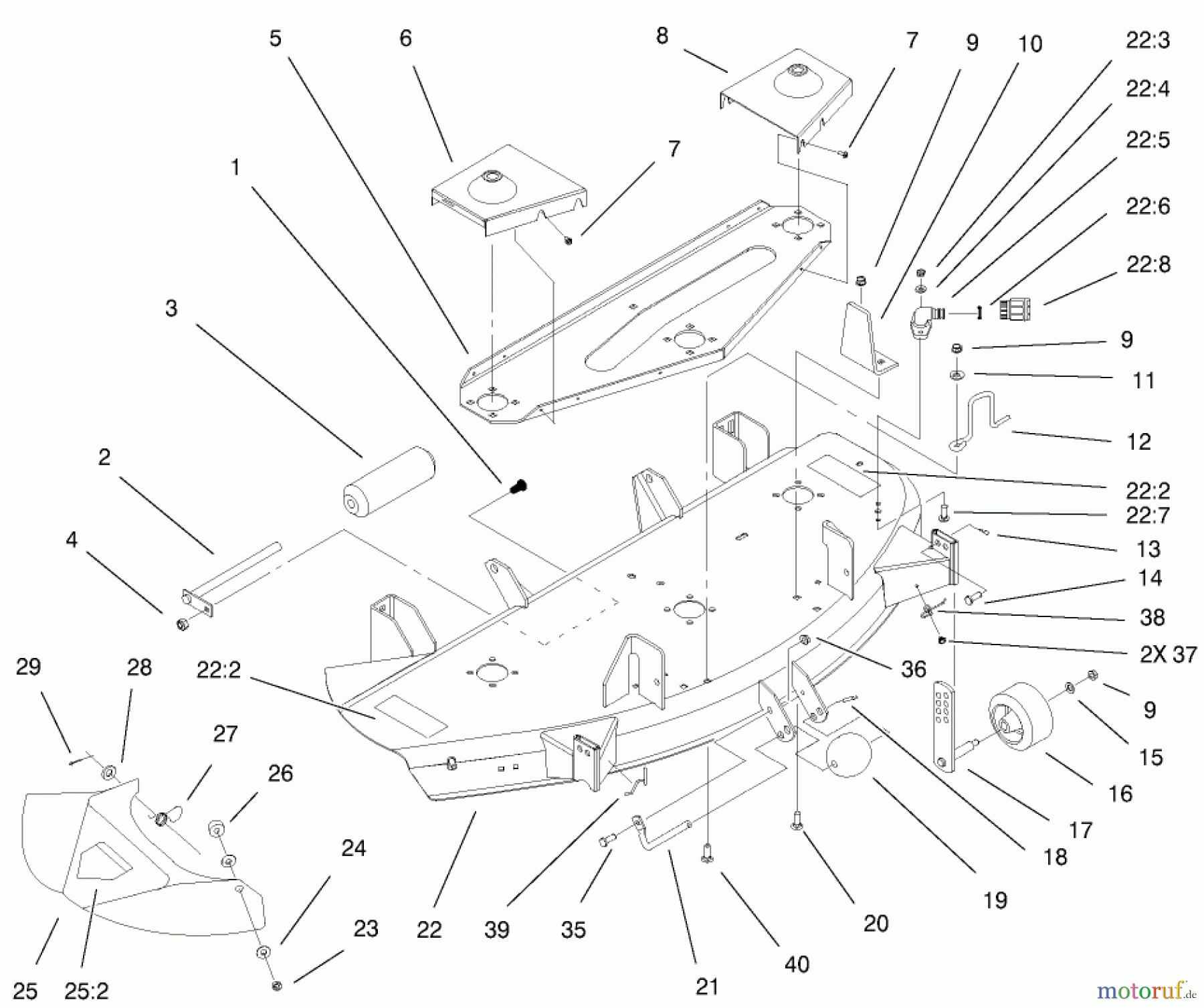 Toro Neu Mowers, Deck Assembly Only 78363DI - Toro 48