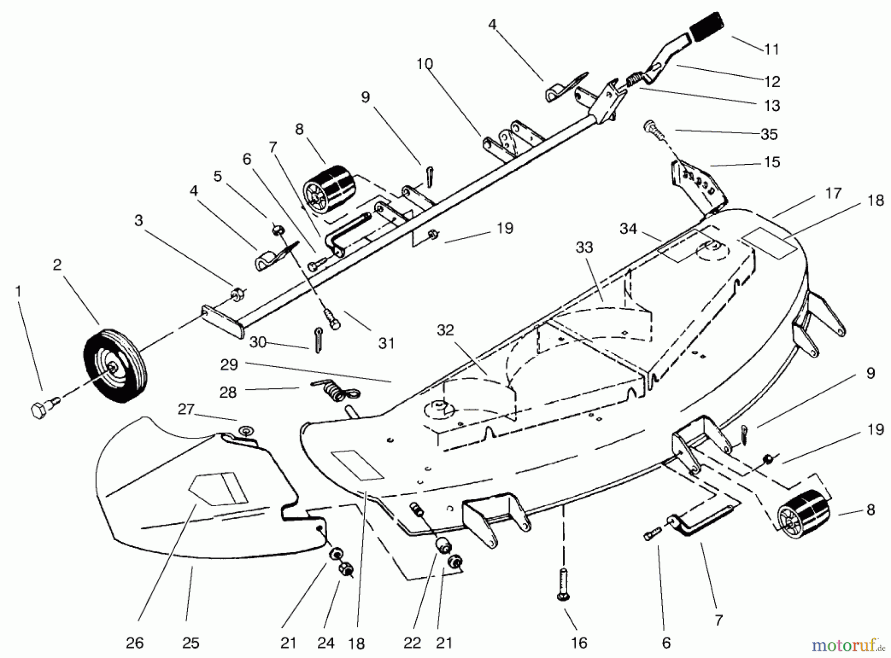 Toro Neu Mowers, Deck Assembly Only 78365 - Toro 48
