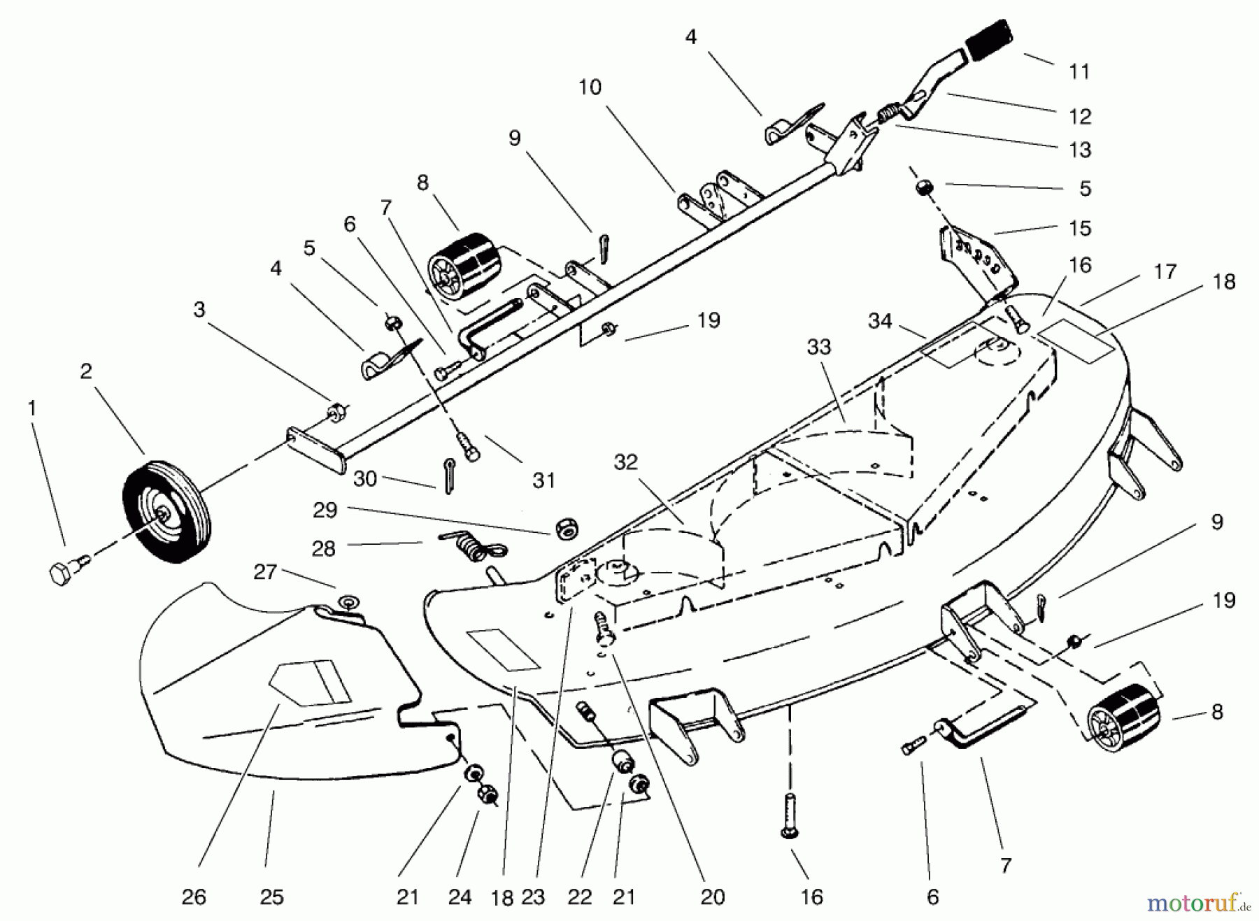 Toro Neu Mowers, Deck Assembly Only 78368 - Toro 48