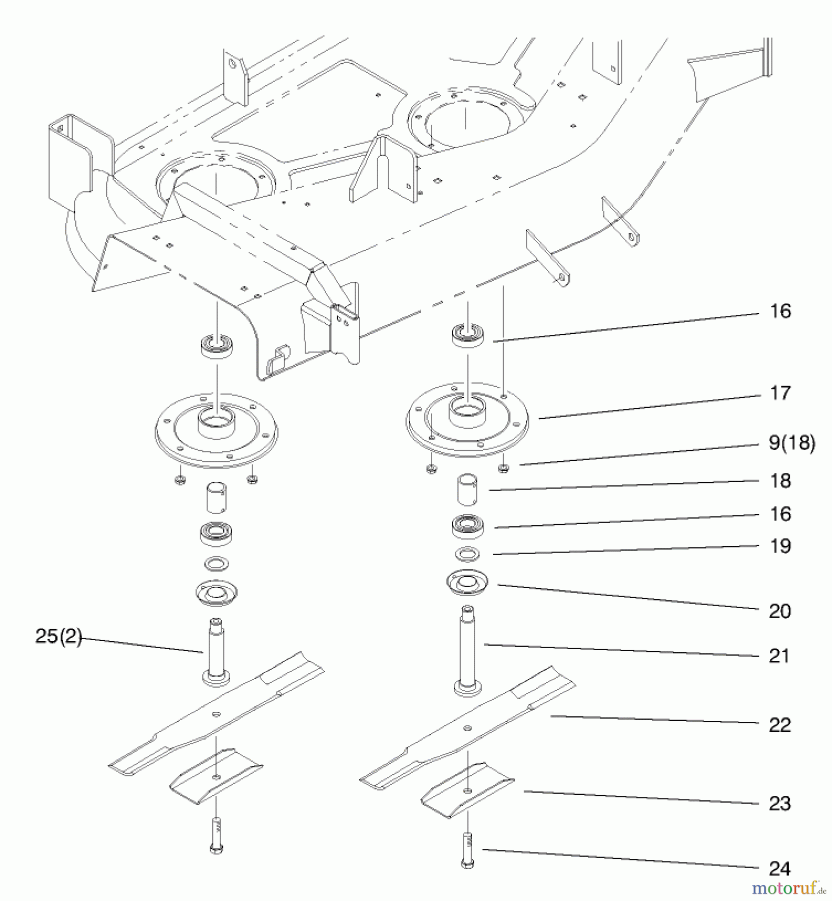  Toro Neu Mowers, Deck Assembly Only 78370 - Toro 52
