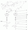 Toro 78452 - 52" Side Discharge Mower, 5xi Garden Tractors, 1999 (9900001-9999999) Ersatzteile SPINDLE AND BLADE ASSEMBLY