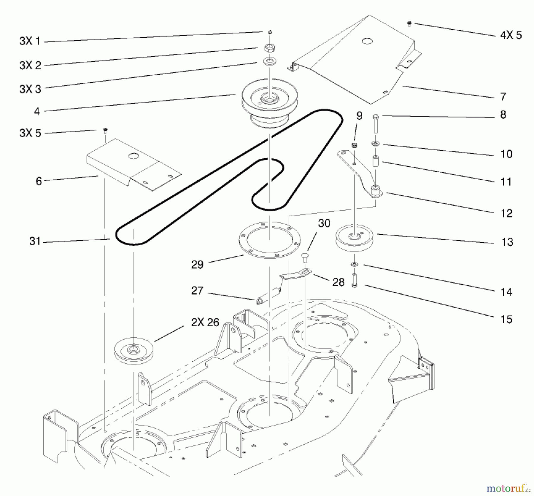 Toro Neu Mowers, Deck Assembly Only 78370 - Toro 52