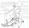 Toro 78370 - 52" Side Discharge Mower, 5xi Garden Tractors, 2005 (250000001-250999999) Ersatzteile PULLEY AND BELT ASSEMBLY