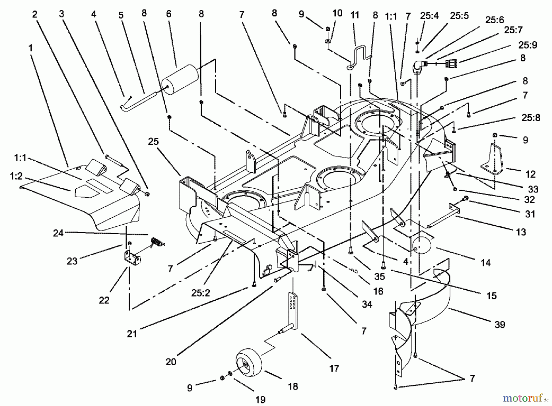 Toro Neu Mowers, Deck Assembly Only 78370 - Toro 52