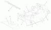 Toro 78444 - 44" Side Discharge Mower, 5xi Garden Tractor, 1999 (9900001-9999999) Ersatzteile DECAL LOCATIONS