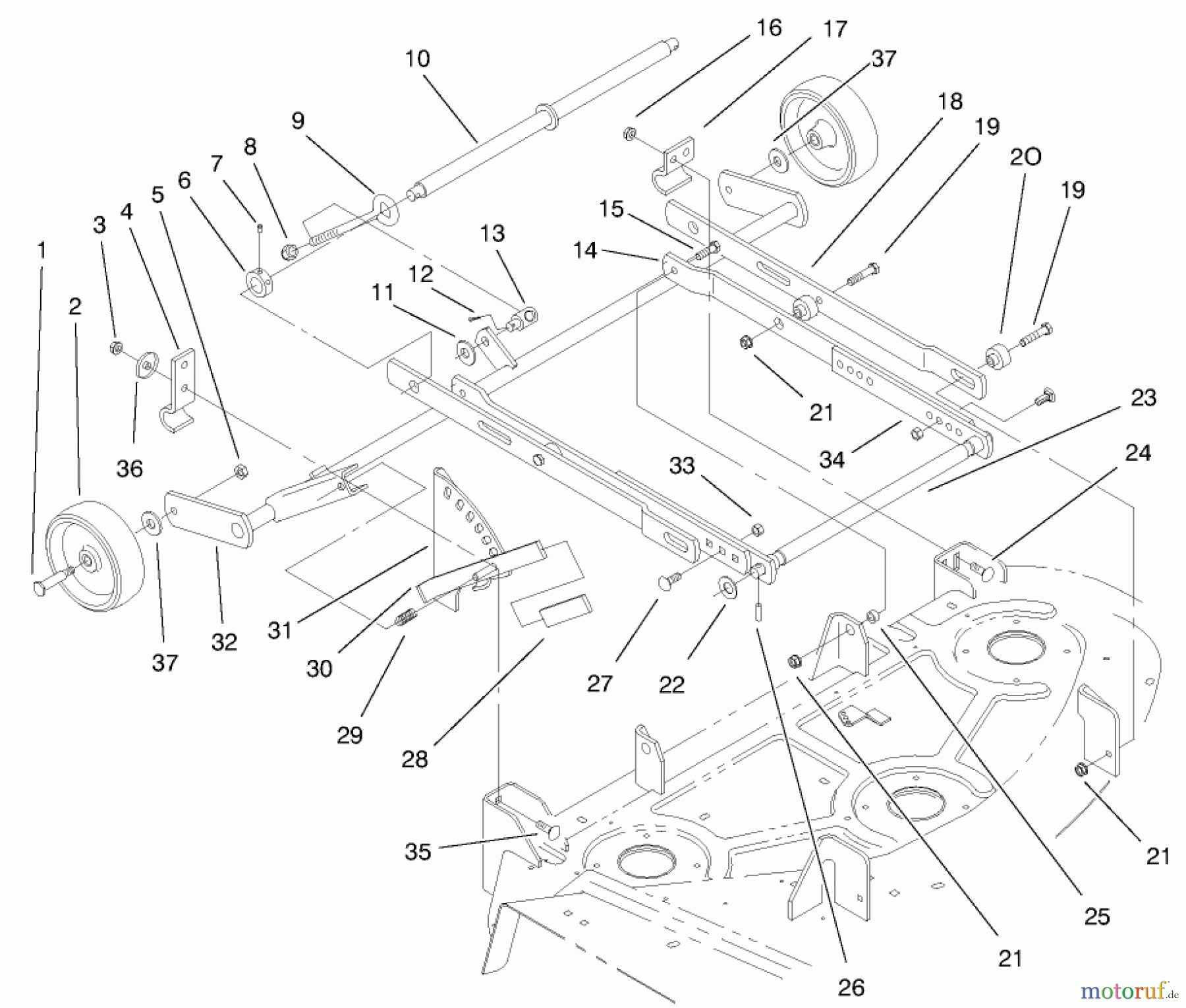 Toro Neu Mowers, Deck Assembly Only 78444 - Toro 44