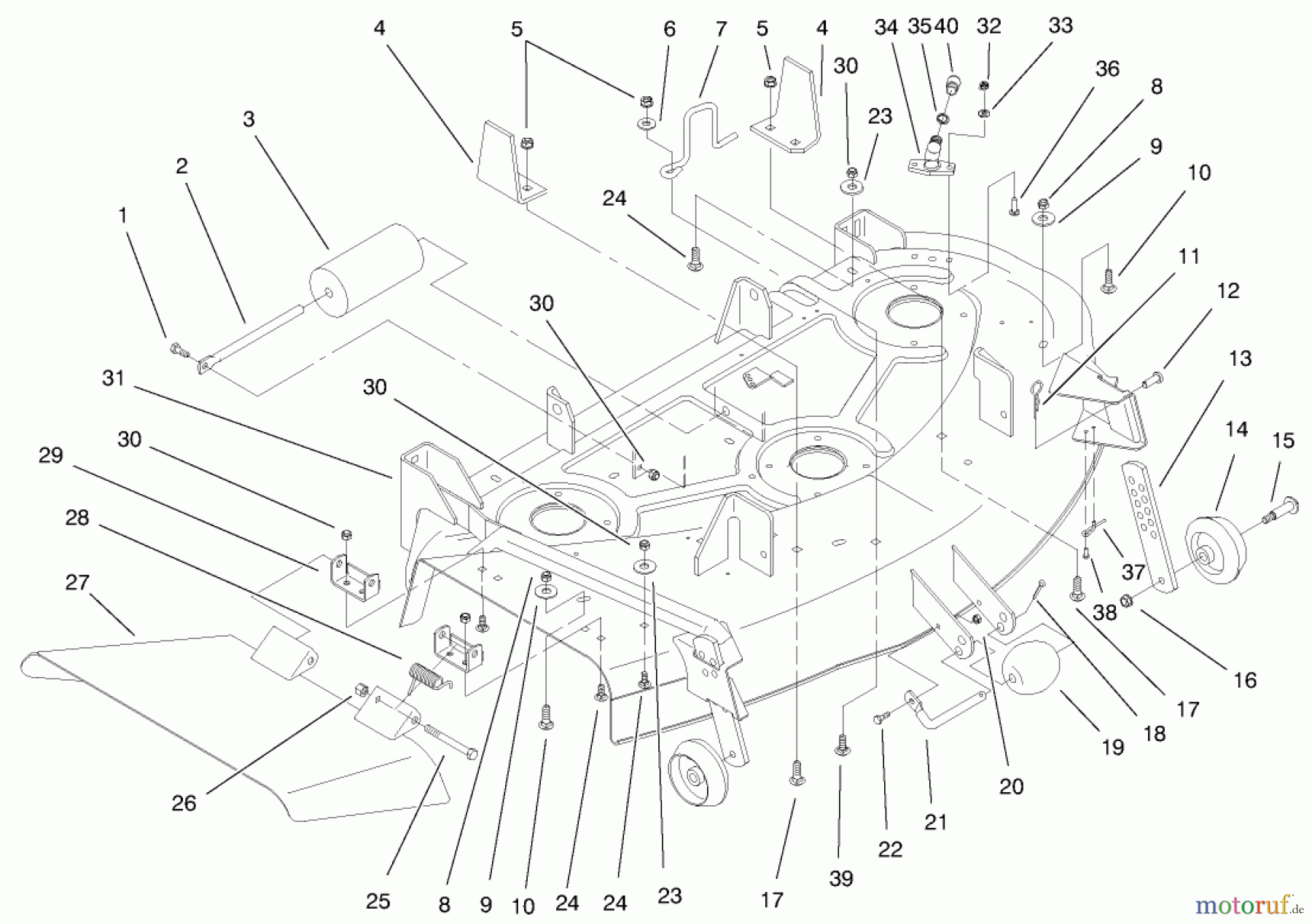 Toro Neu Mowers, Deck Assembly Only 78444 - Toro 44