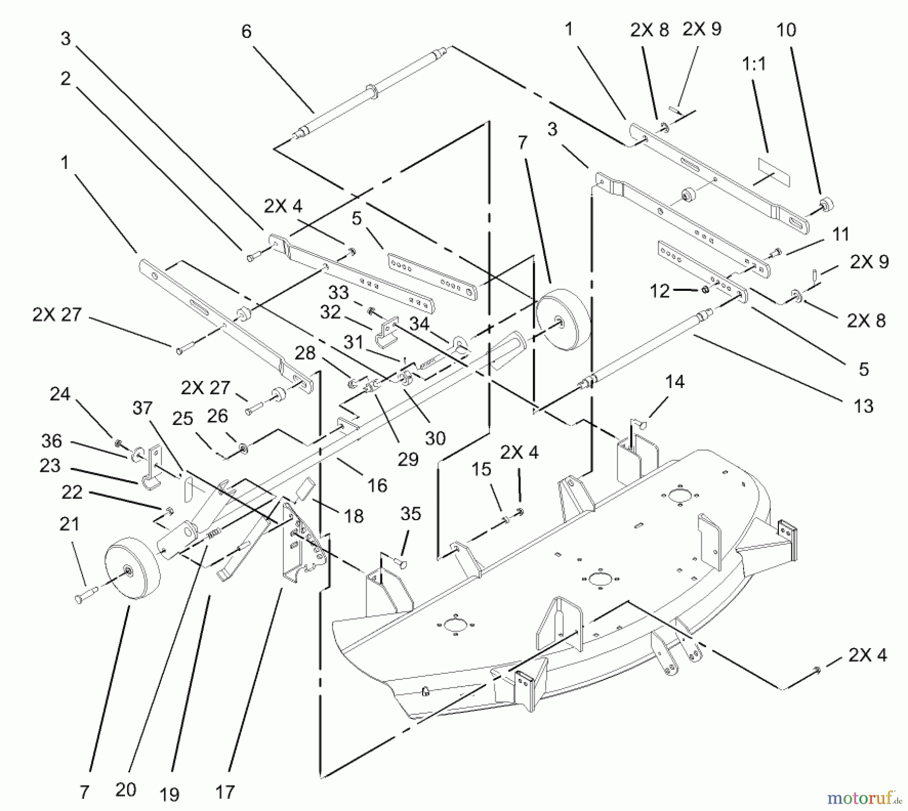 Toro Neu Mowers, Deck Assembly Only 78449 - Toro 48