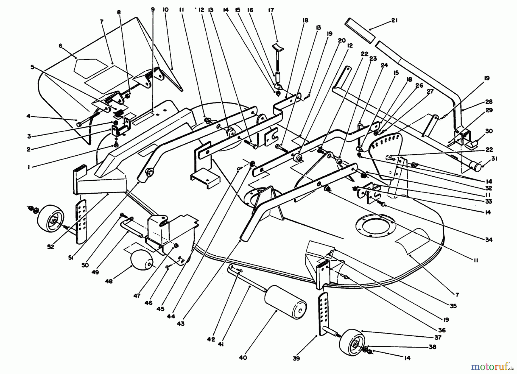 Toro Neu Mowers, Deck Assembly Only 78460 - Toro 52