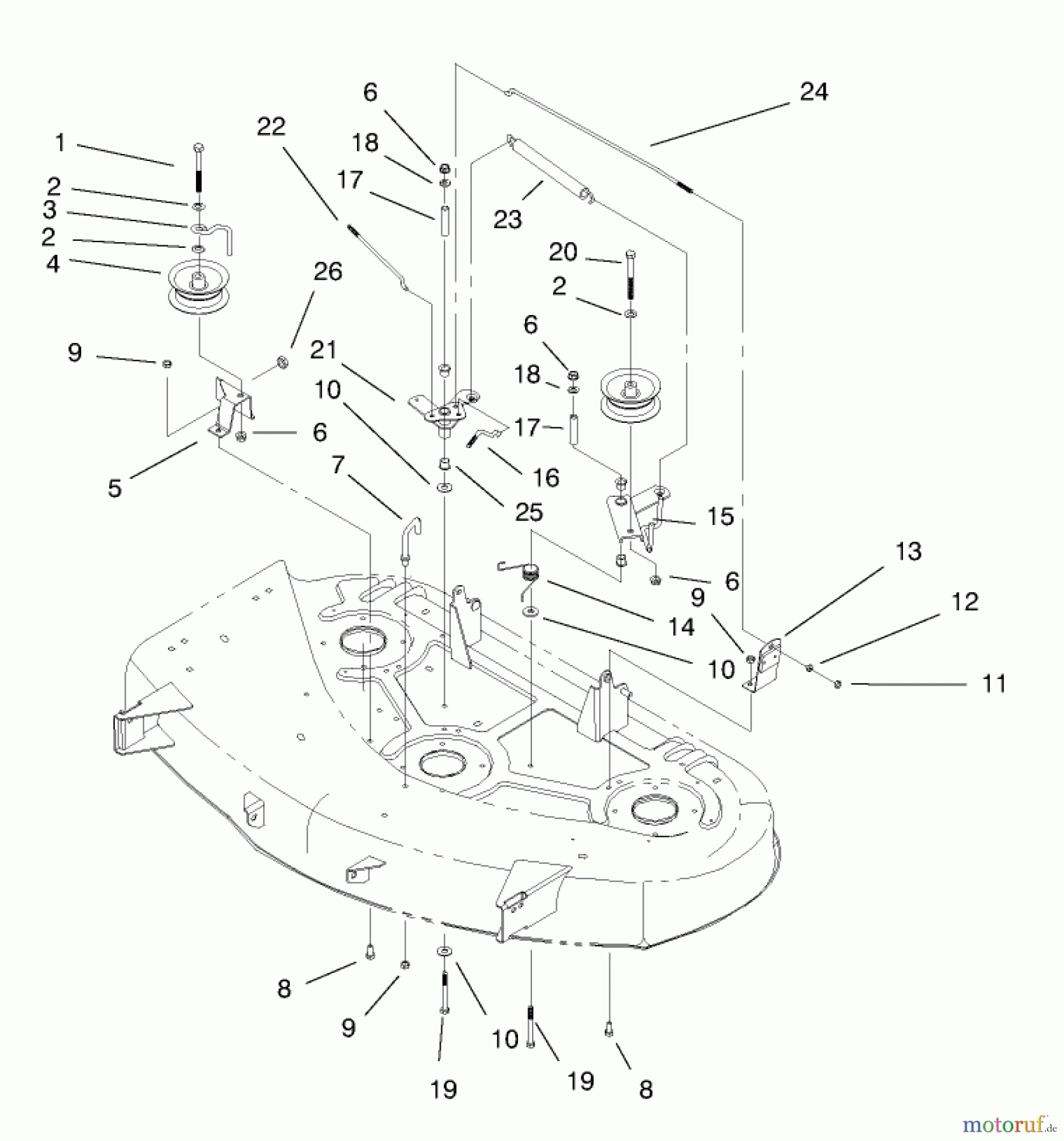 Toro Neu Mowers, Deck Assembly Only 79107 - Toro 44