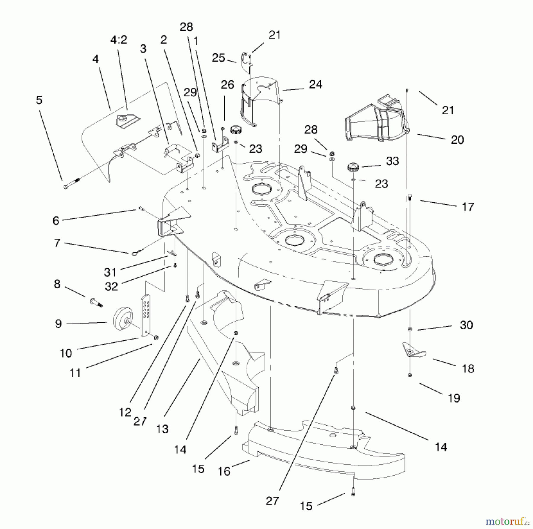  Toro Neu Mowers, Deck Assembly Only 79108 - Toro 44