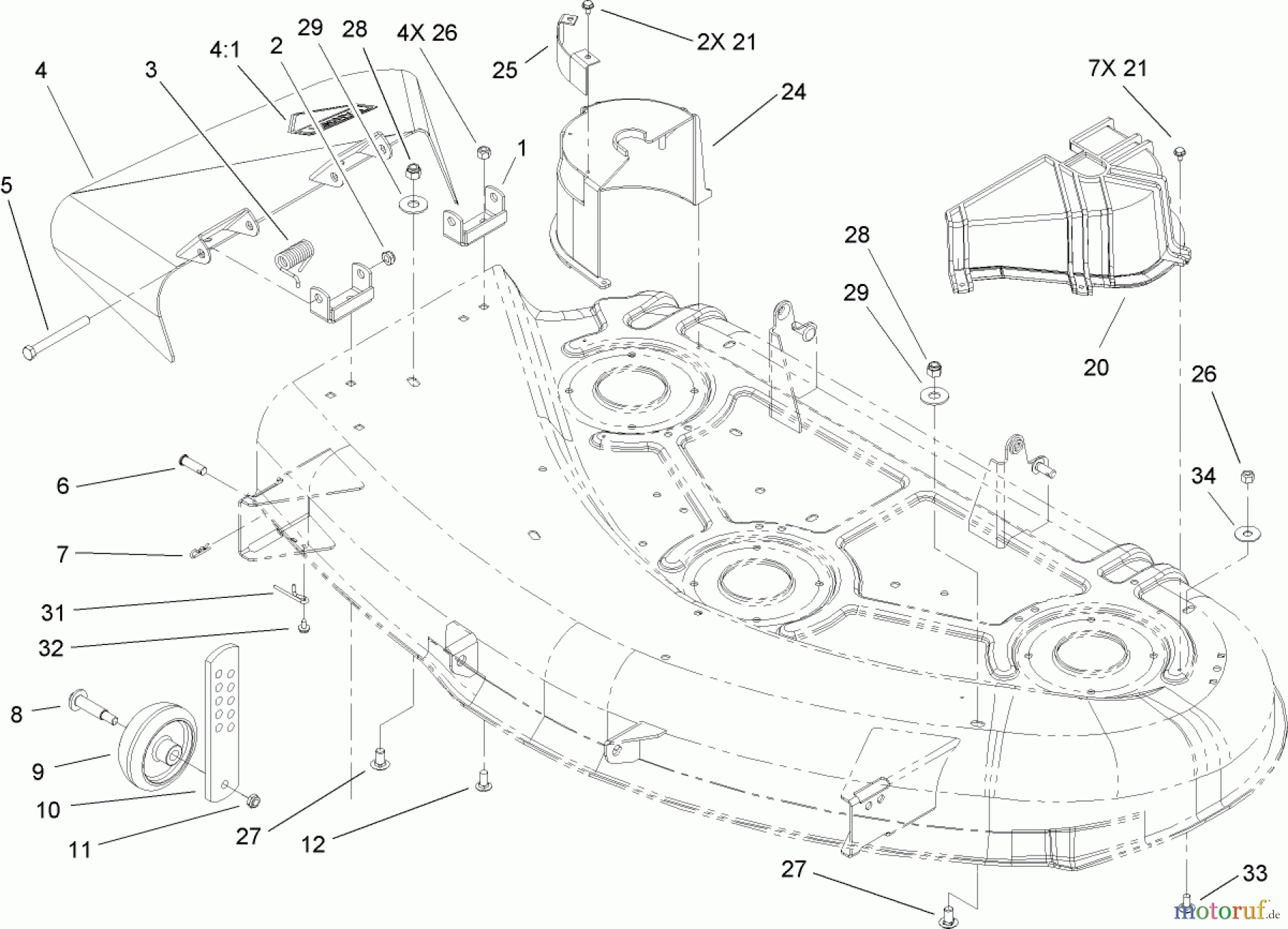  Toro Neu Mowers, Deck Assembly Only 79110 - Toro 44