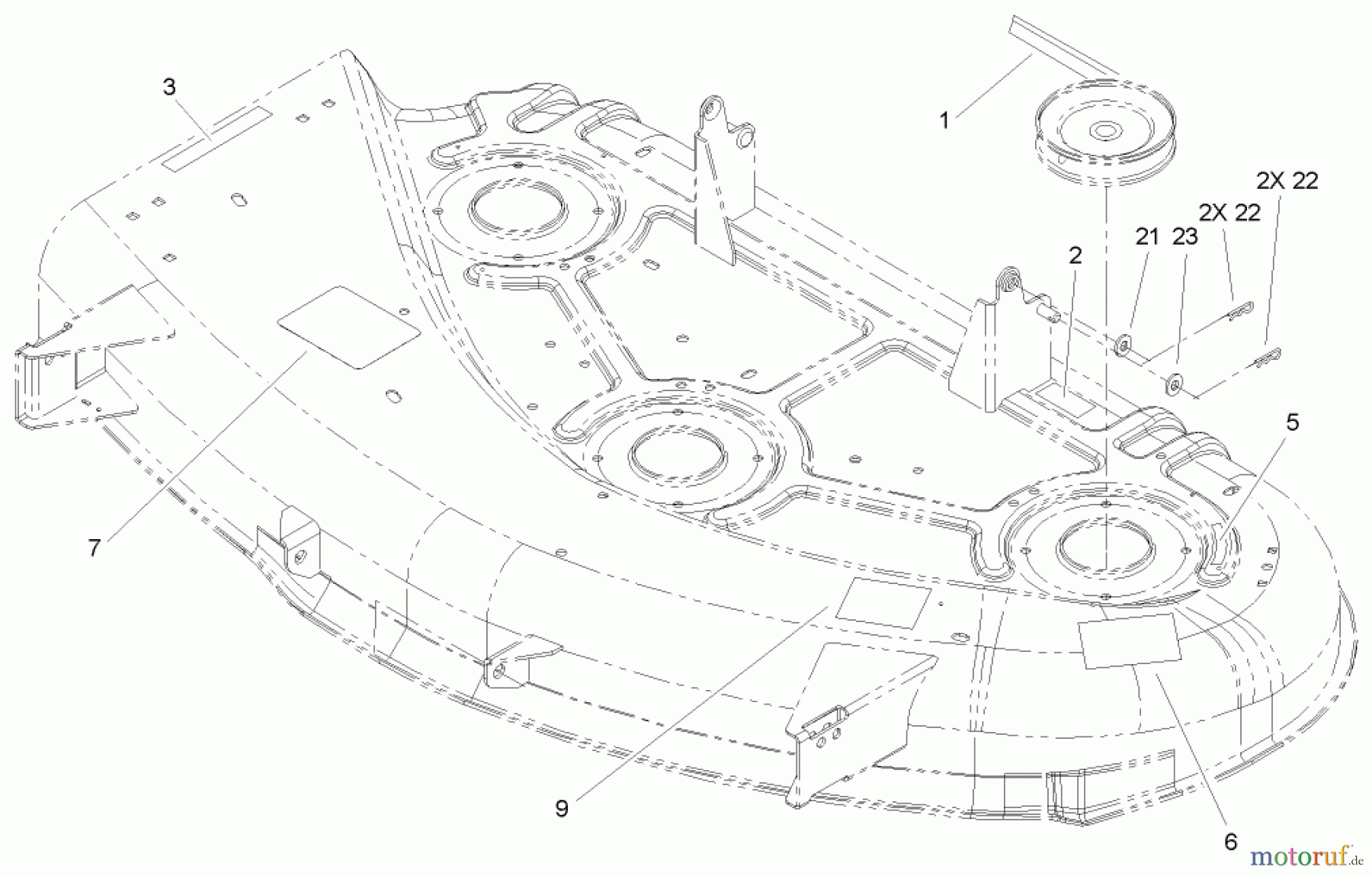 Toro Neu Mowers, Deck Assembly Only 79110 - Toro 44
