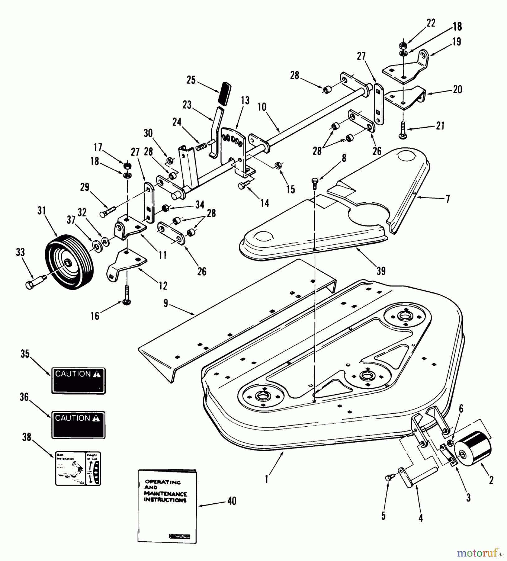 Toro Neu Mowers, Deck Assembly Only 85-42MS01 - Toro 42