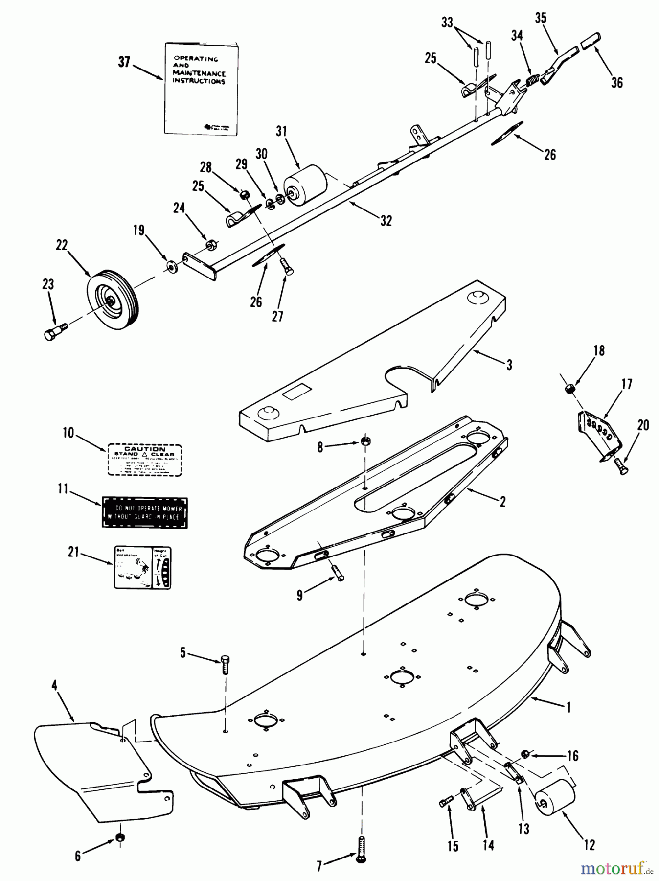 Toro Neu Mowers, Deck Assembly Only 85-42MS01 - Toro 42