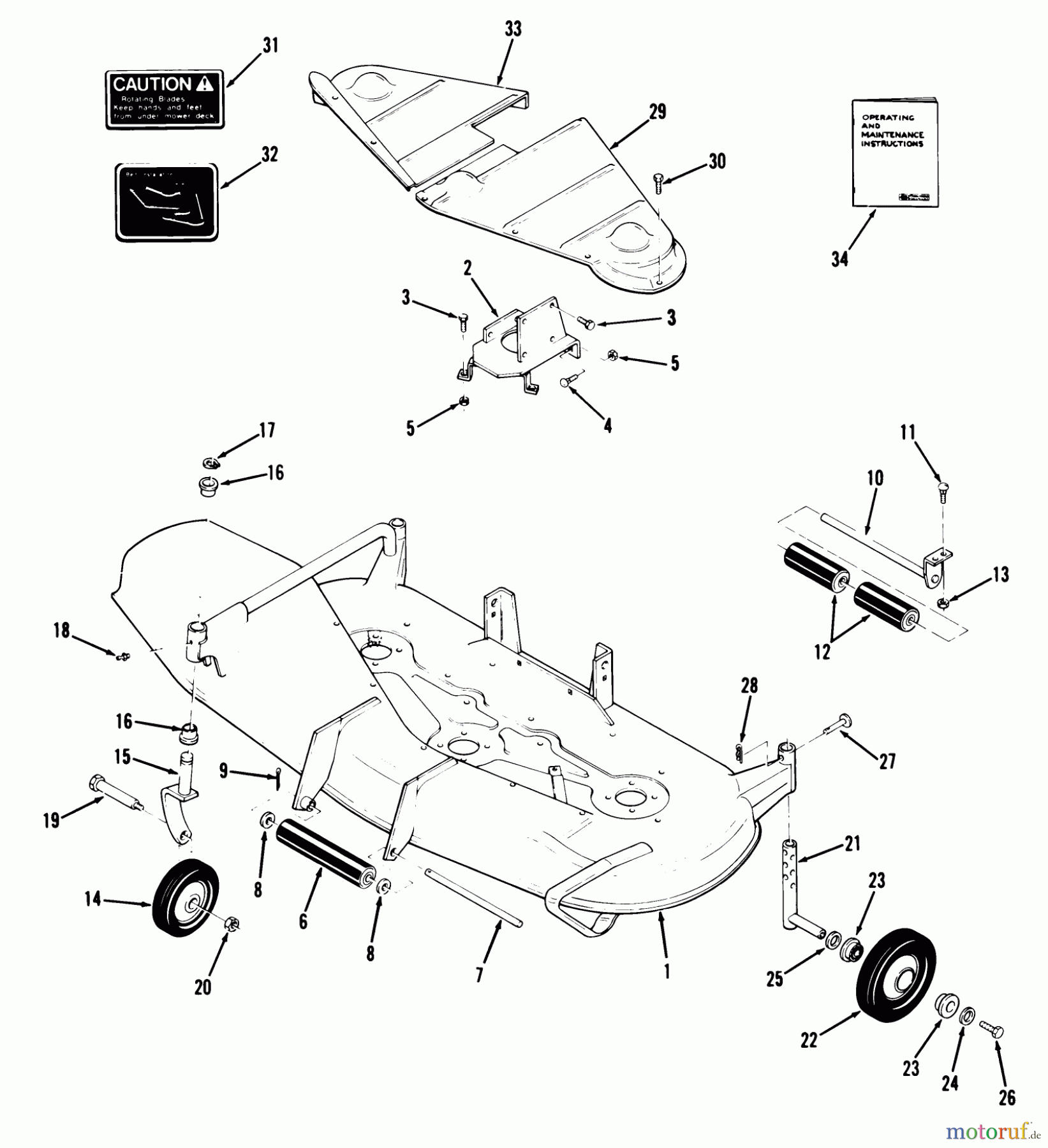 Toro Neu Mowers, Deck Assembly Only 85-42MS01 - Toro 42