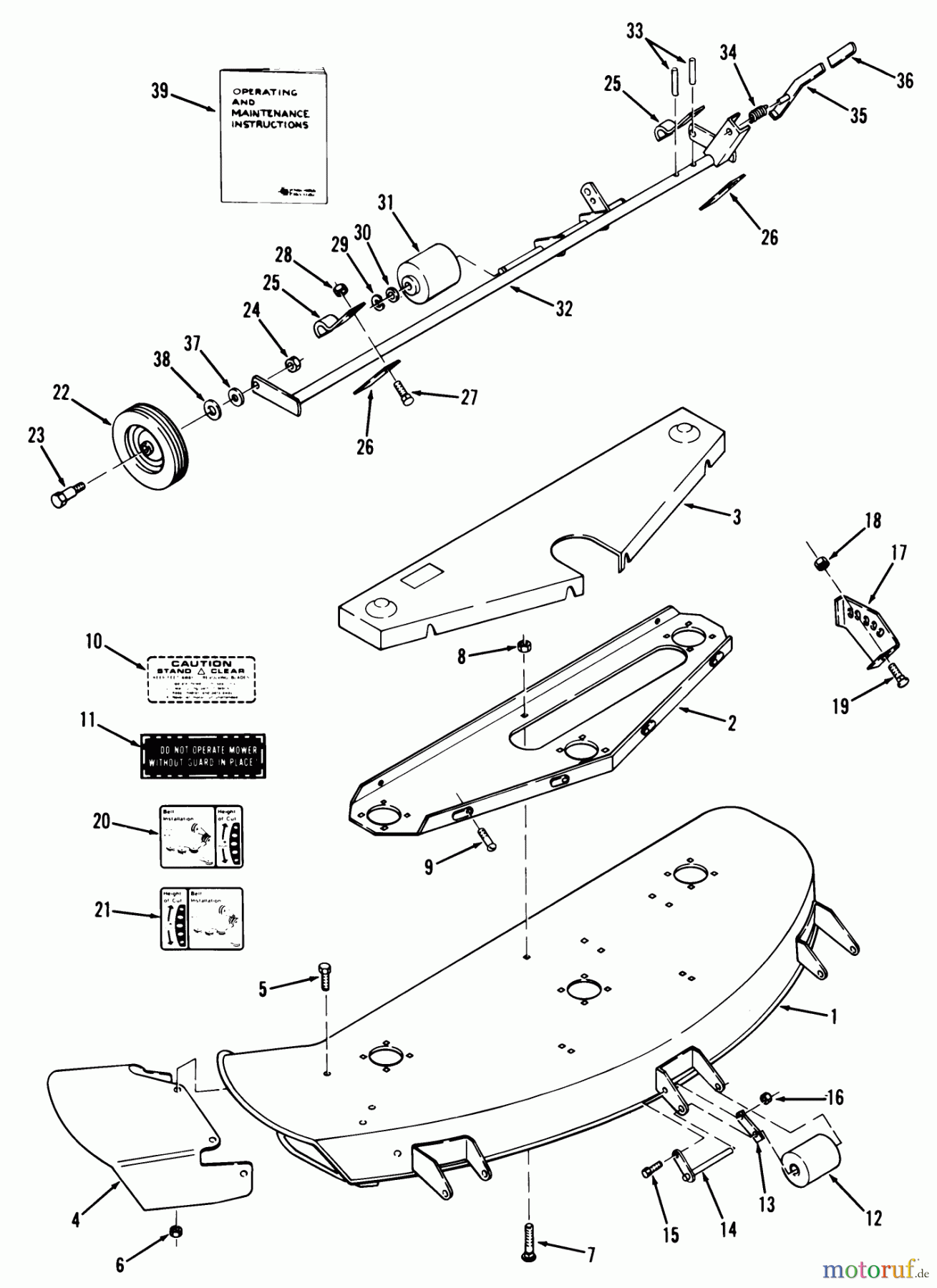 Toro Neu Mowers, Deck Assembly Only 85-42MS01 - Toro 42