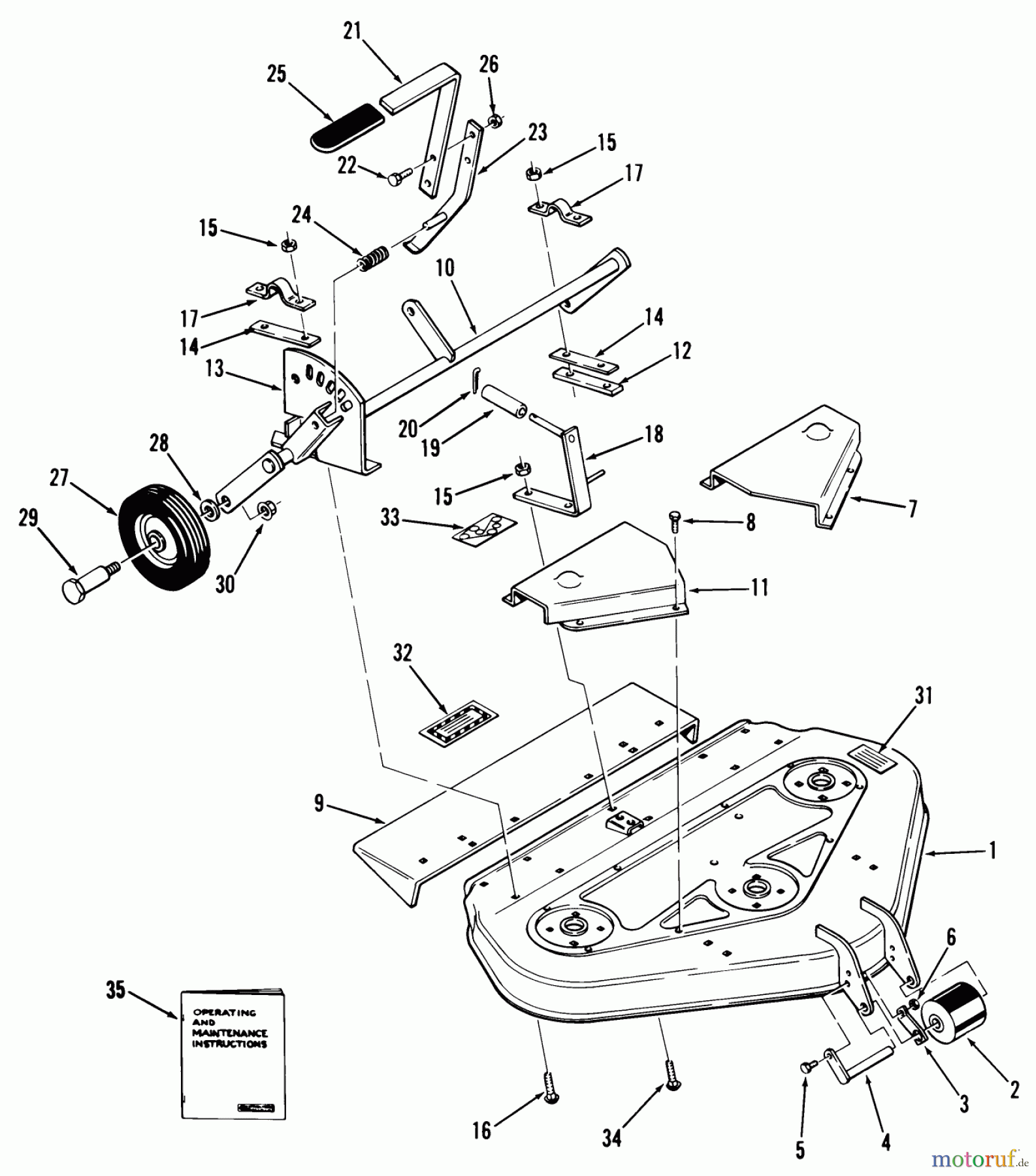 Toro Neu Mowers, Deck Assembly Only 85-36XR01 - Toro 36