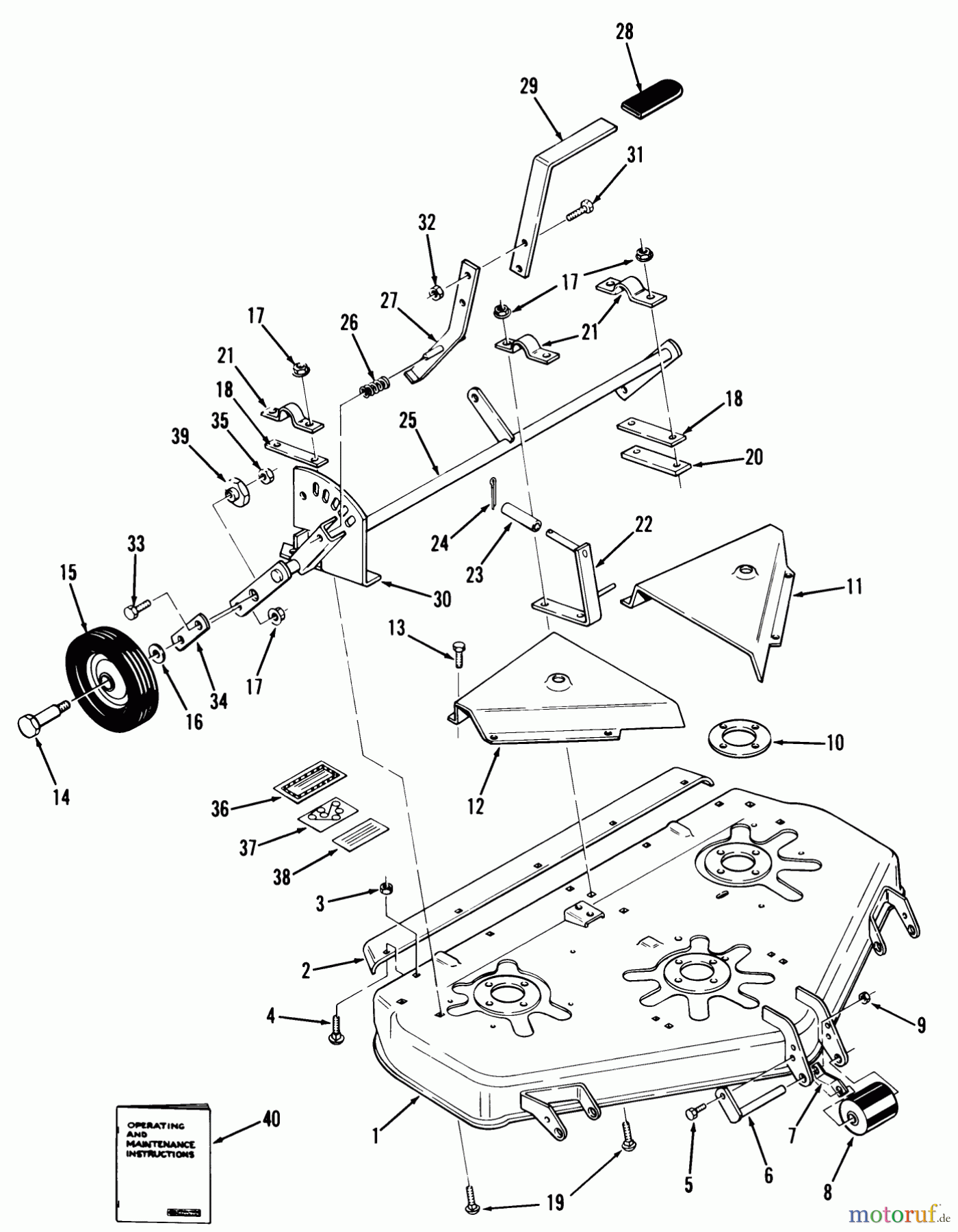 Toro Neu Mowers, Deck Assembly Only 85-36XR01 - Toro 36