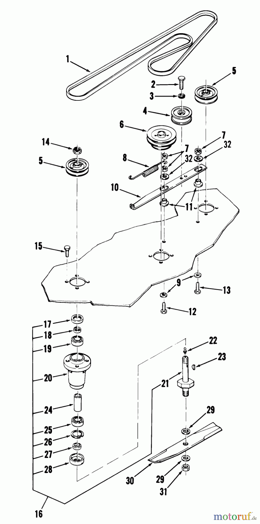 Toro Neu Mowers, Deck Assembly Only 95-36MR01 - Toro 36