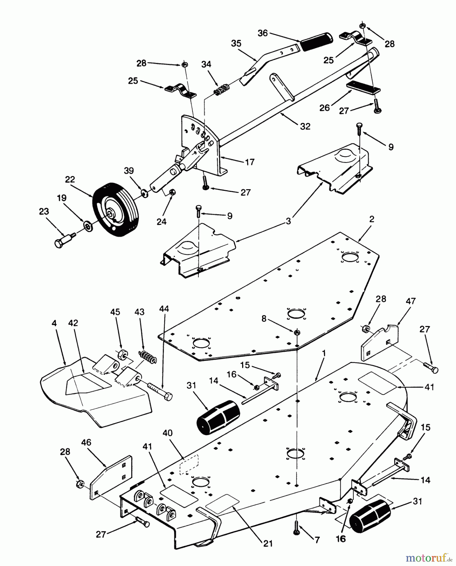Toro Neu Mowers, Deck Assembly Only C5-60SC02 - Toro 60