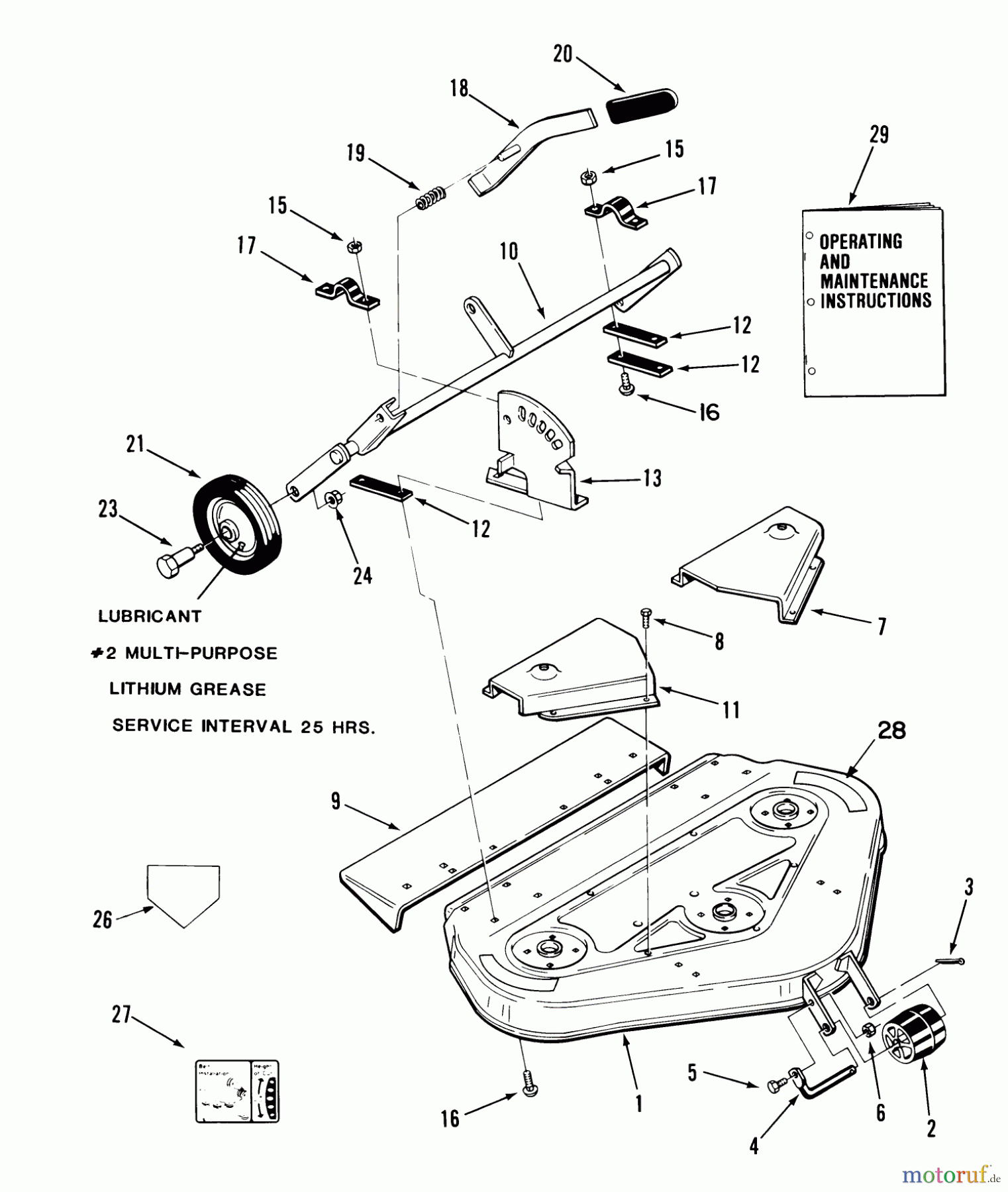 Toro Neu Mowers, Deck Assembly Only D5-36MR01 - Toro 36