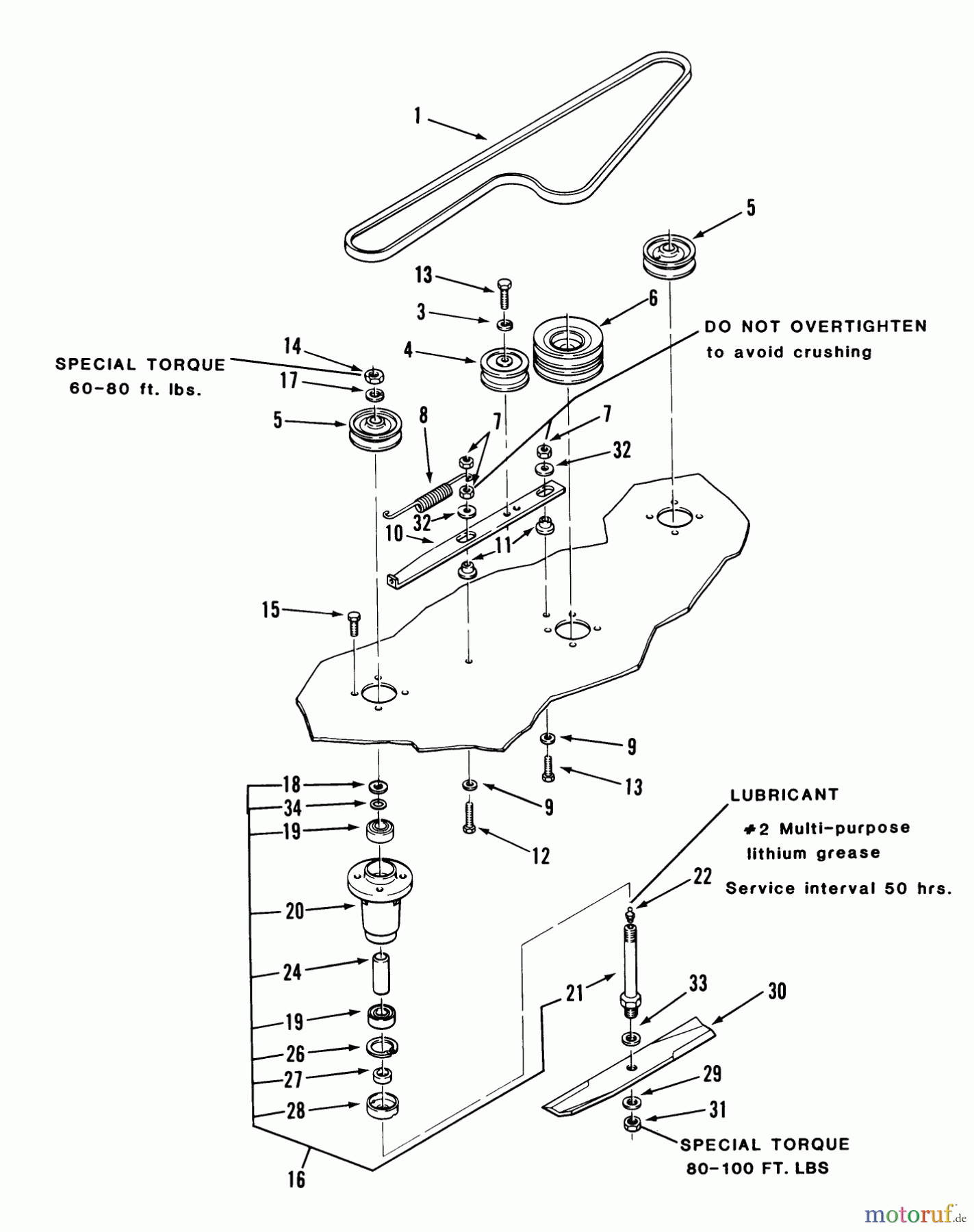 Toro Neu Mowers, Deck Assembly Only D5-36MR01 - Toro 36