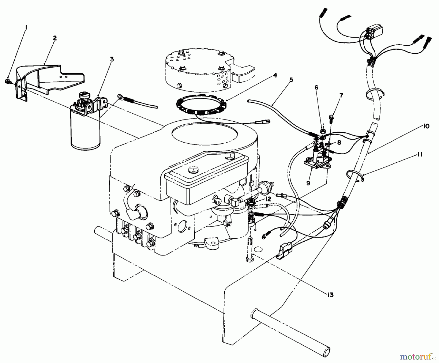 Toro Neu Mowers, Drive Unit Only 30103 - Toro Mid-Size Proline Gear Traction Unit, 12 hp, 1988 (8000001-8999999) ELECTRIC START KIT PART NO. 66-6130 (OPTIONAL) #1