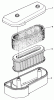 Toro 30106 - Mid-Size Proline Gear Traction Unit, 12.5 hp, 1990 (0000001-0999999) Ersatzteile AIR CLEANER ASSEMBLY