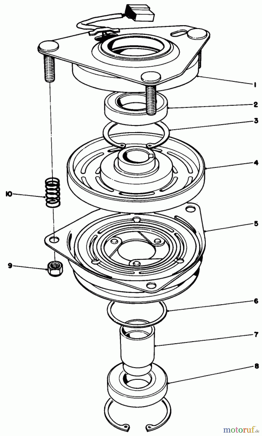 Toro Neu Mowers, Drive Unit Only 30106 - Toro Mid-Size Proline Gear Traction Unit, 12.5 hp, 1991 (1000001-1999999) CLUTCH ASSEMBLY NO. 54-3200