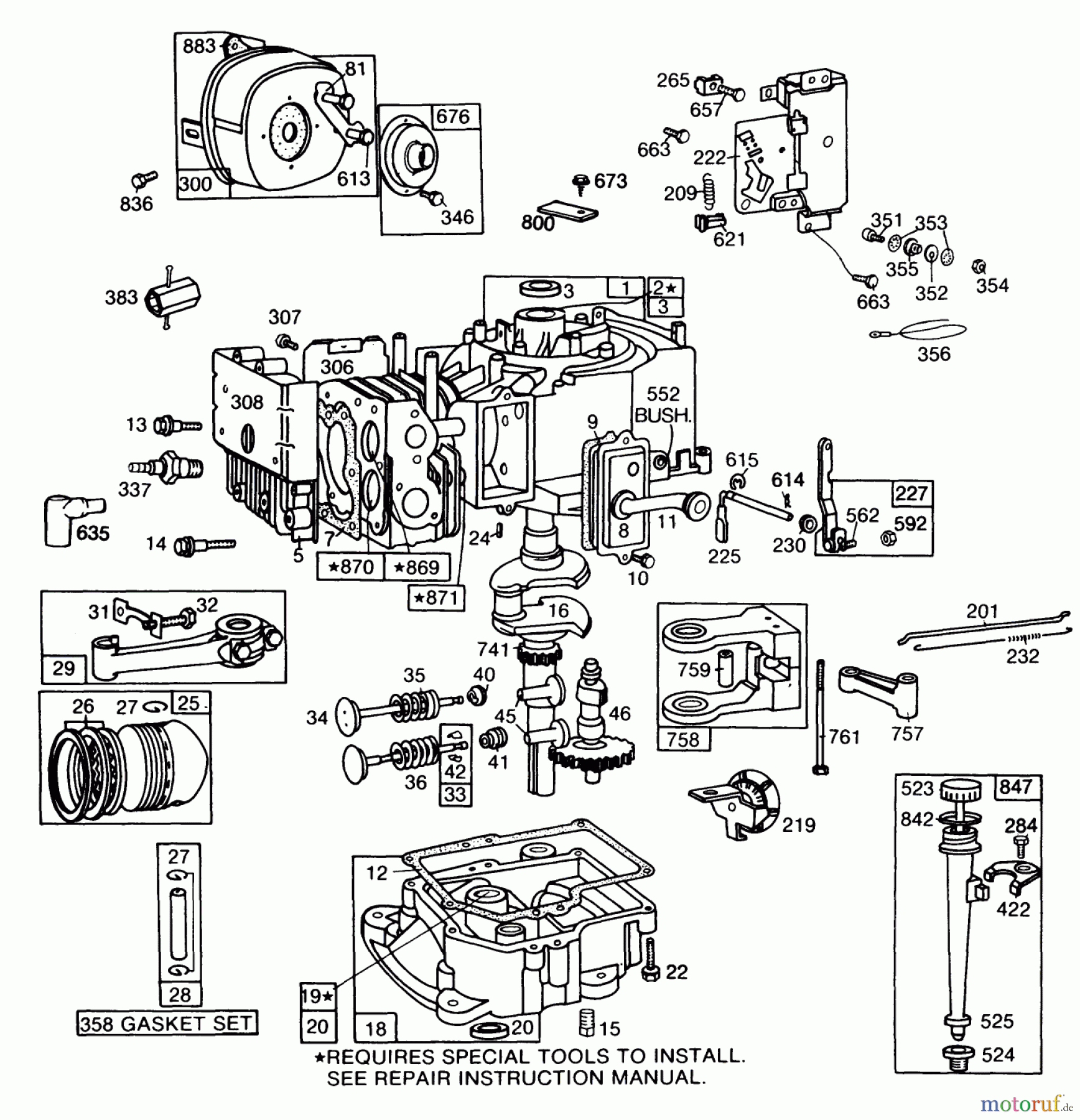 Toro Neu Mowers, Drive Unit Only 30108 - Toro Mid-Size Proline Gear Traction Unit, 8 hp, 1984 (4000001-4999999) BRIGGS & STRATTON MODEL NO. 191706-5839-01 #2