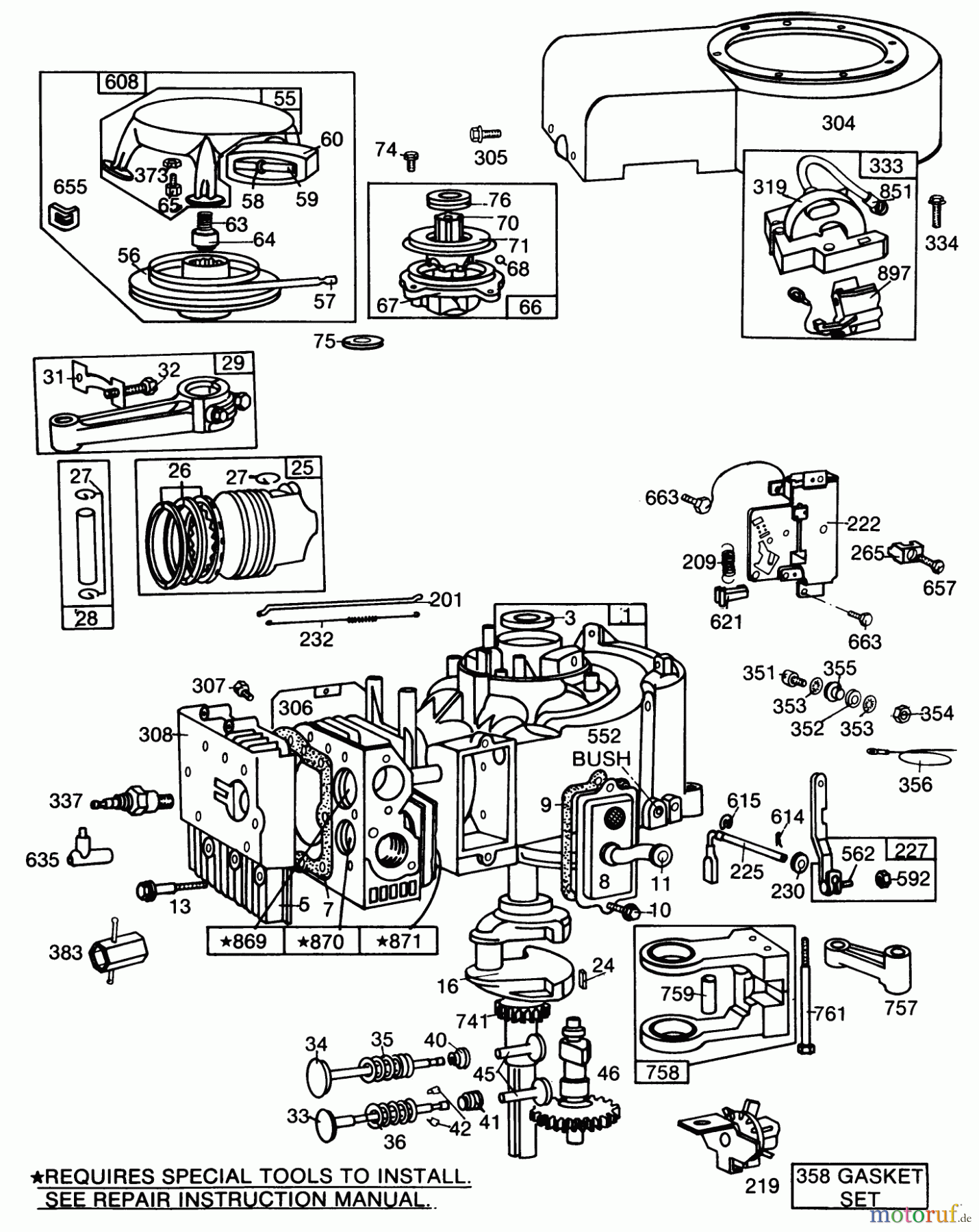 Toro Neu Mowers, Drive Unit Only 30111 - Toro Mid-Size Proline Gear Traction Unit, 11 hp, 1985 (5000001-5999999) BRIGGS & STRATTON MODEL NO. 253706-0180-01 #1
