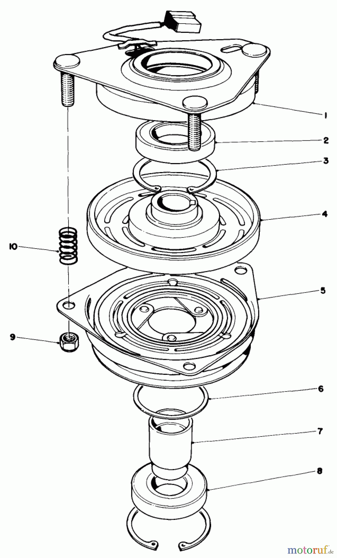Toro Neu Mowers, Drive Unit Only 30111 - Toro Mid-Size Proline Gear Traction Unit, 11 hp, 1987 (7000001-7999999) CLUTCH ASSEMBLY NO. 54-3200