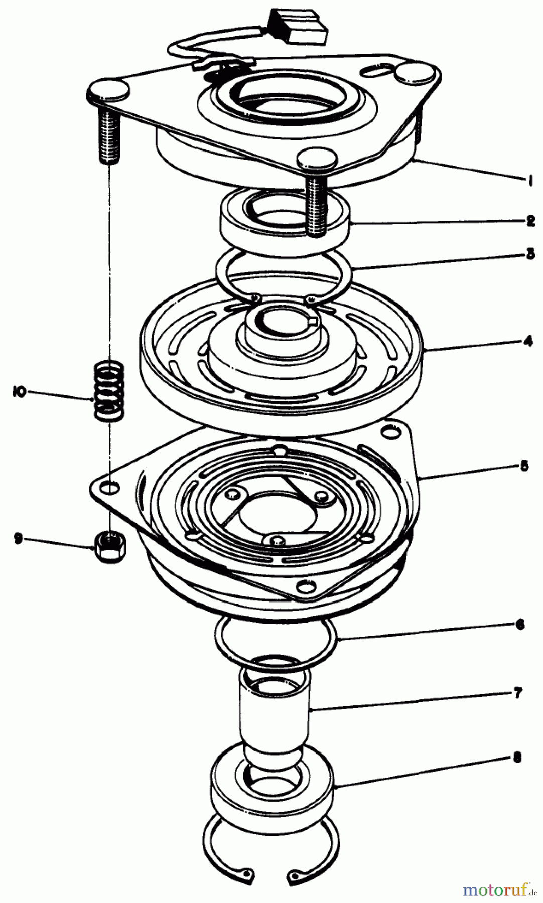 Toro Neu Mowers, Drive Unit Only 30112 - Toro Mid-Size Proline Gear Traction Unit, 12.5 hp, 1988 (8000001-8999999) CLUTCH ASSEMBLY NO. 54-3200