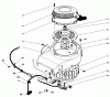 Toro 30112 - Mid-Size Proline Gear Traction Unit, 12.5 hp, 1989 (9000001-9999999) Ersatzteile RECOIL AND FLYWHEEL ASSEMBLY