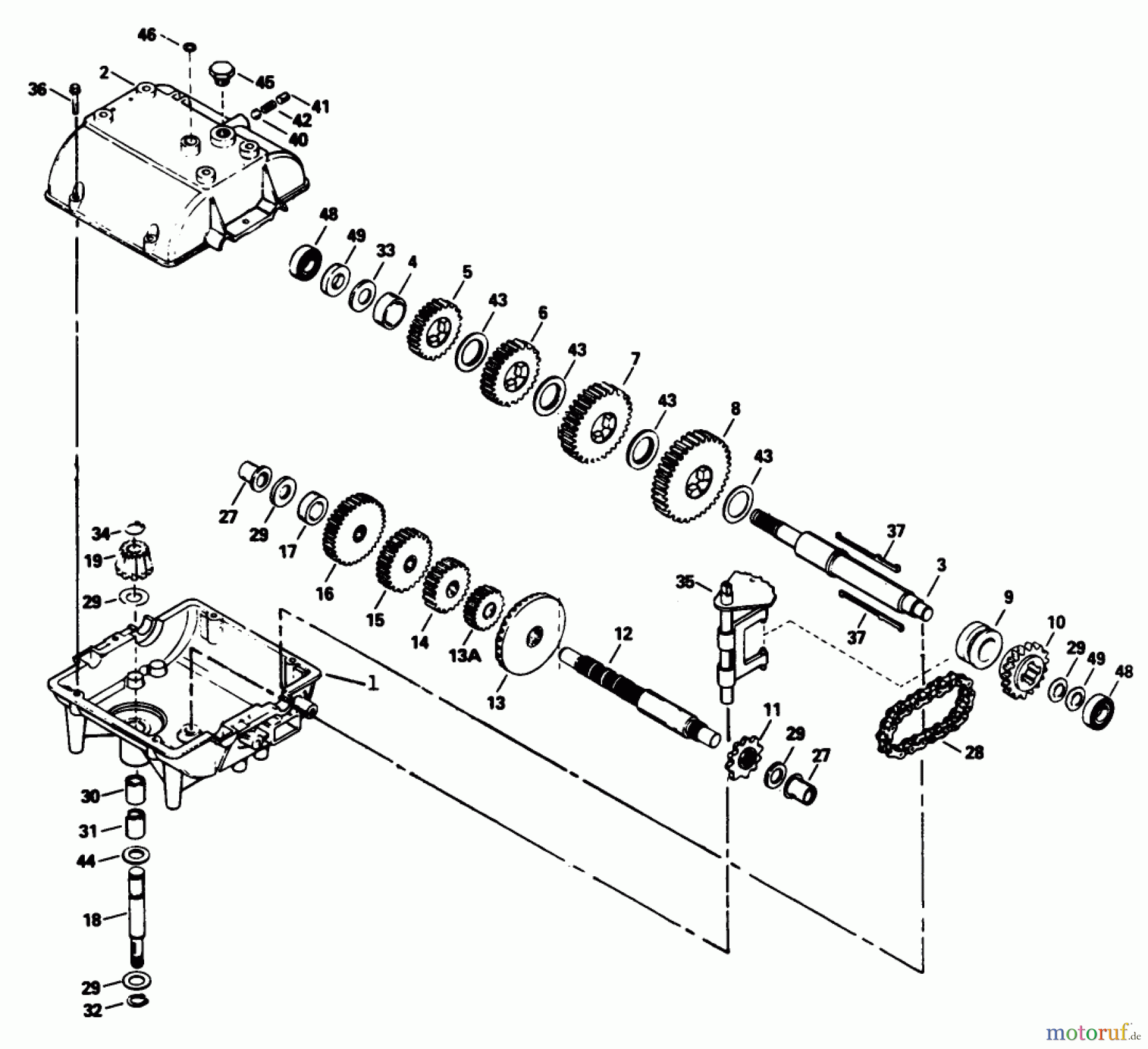  Toro Neu Mowers, Drive Unit Only 30112 - Toro Mid-Size Proline Gear Traction Unit, 12.5 hp, 1990 (0000001-0999999) PEERLESS TRANSMISSION MODEL NO. 700-039