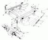 Toro 30113 - Mid-Size Proline Gear Traction Unit, 8 hp, 1986 (6000001-6999999) Ersatzteile 36" CARRIER FRAME MODEL NO. 30136